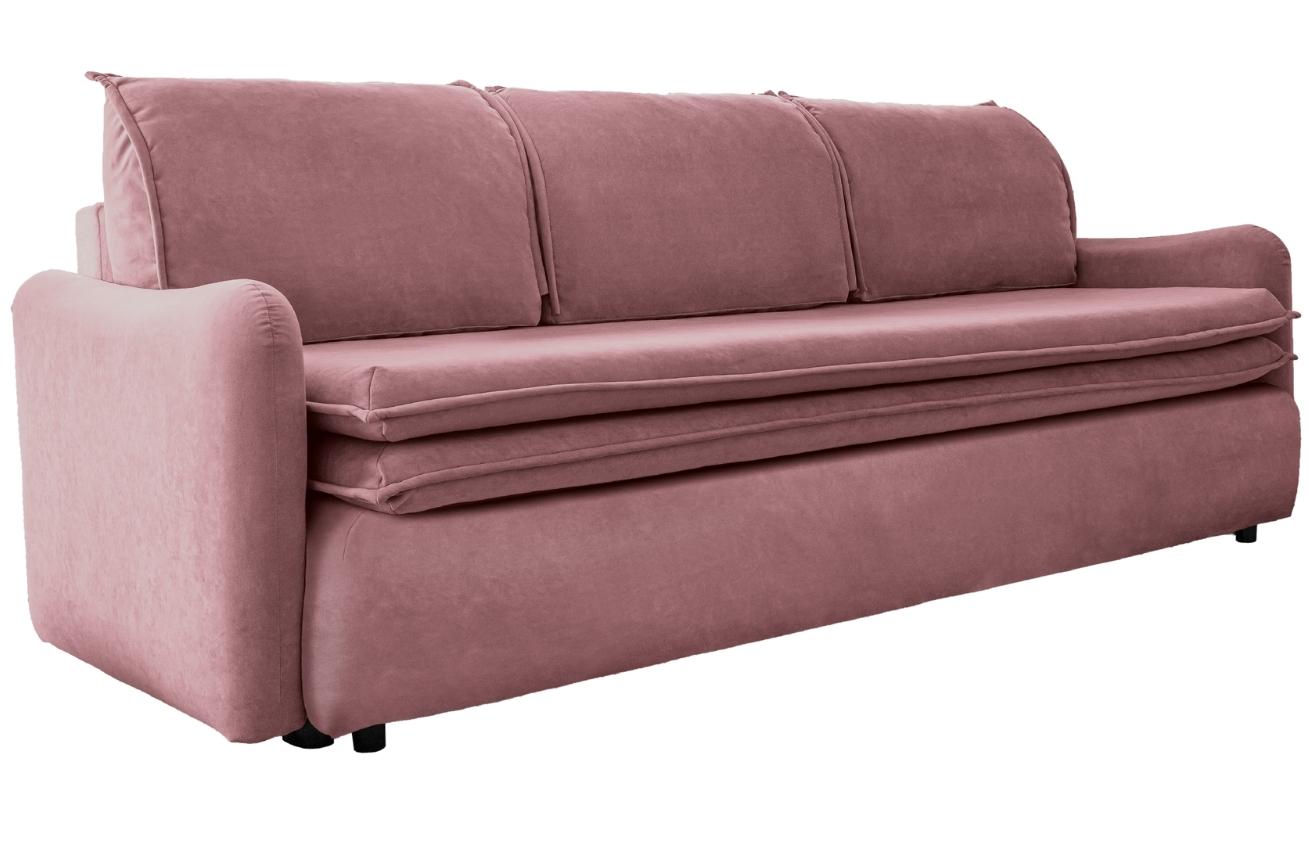 Růžová sametová třímístná rozkládací pohovka Miuform Tender Eddie 214 cm Miuform