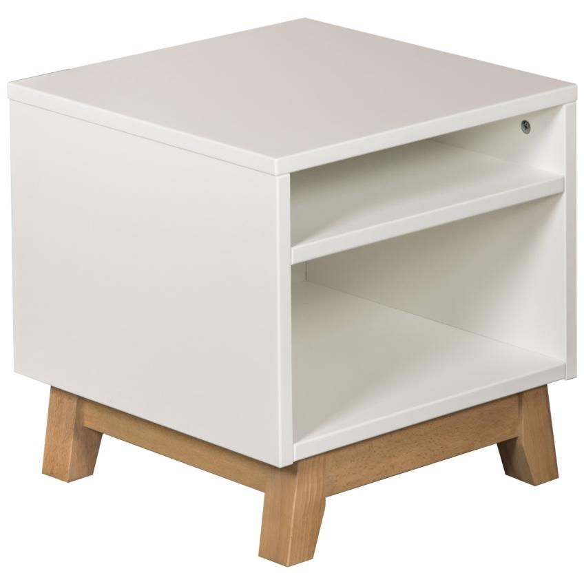 Bílý lakovaný noční stolek Quax Trendy 42 x 42 cm Quax
