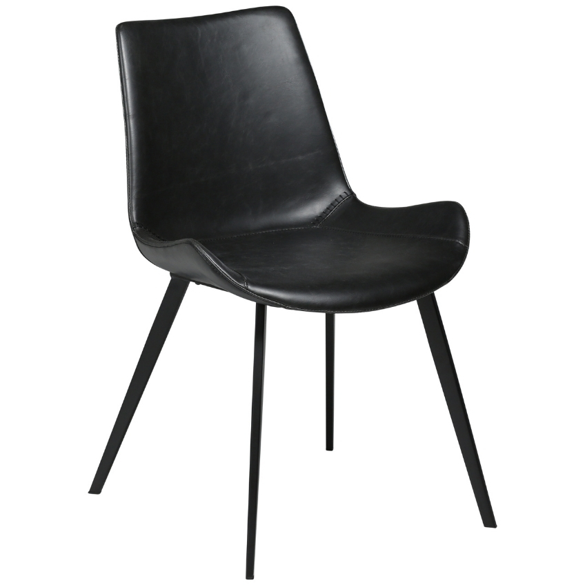 ​​​​​Dan-Form Vintage černá koženková jídelní židle DAN-FORM Hype ​​​​​Dan-Form