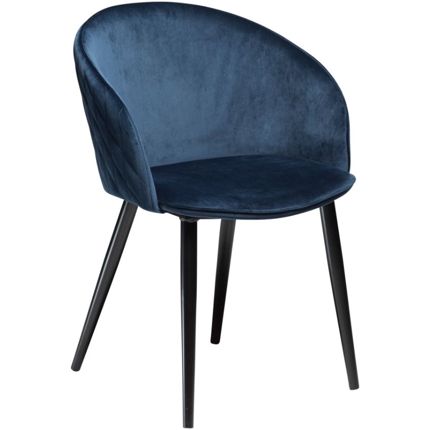 ​​​​​Dan-Form Modrá sametová jídelní židle DAN-FORM Dual ​​​​​Dan-Form