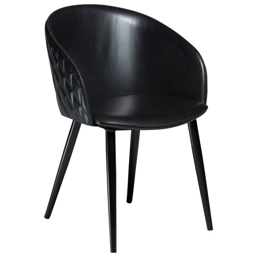​​​​​Dan-Form Černá koženková vintage jídelní židle DAN-FORM Dual ​​​​​Dan-Form