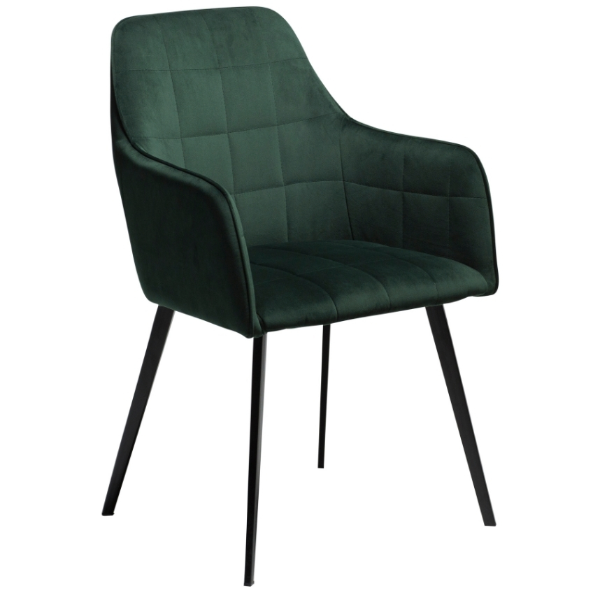 ​​​​​Dan-Form Zelená sametová jídelní židle DAN-FORM Embrace s područkami ​​​​​Dan-Form