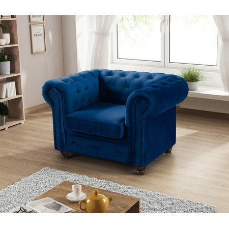 Křeslo Infinity Chesterfield Modrá