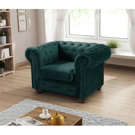 Křeslo Infinity Chesterfield Zelená