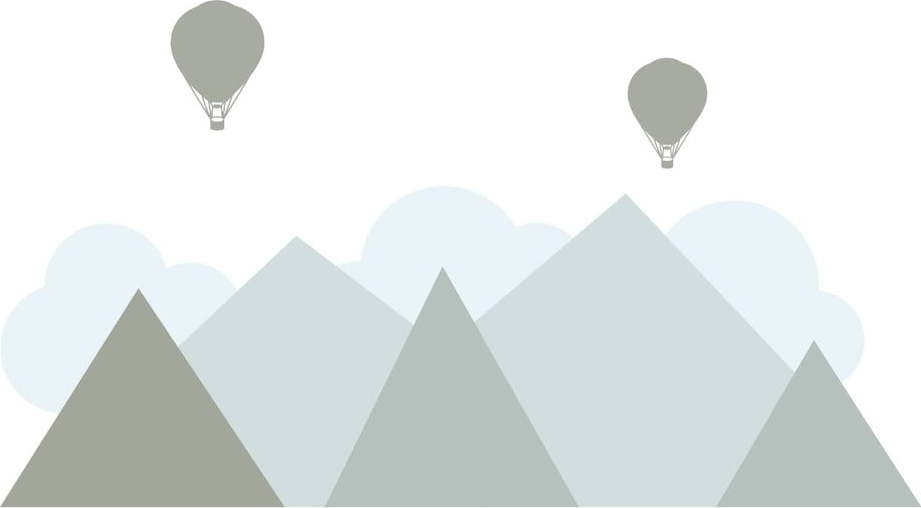 Dětská nástěnná samolepka Ambiance Giant Scandinavian Mountains Helsinki