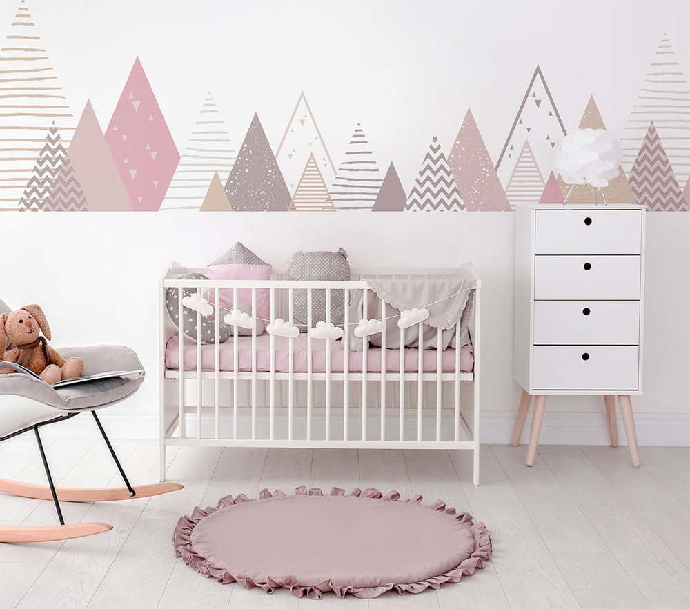 Dětská nástěnná samolepka Ambiance Scandinavian Giant Mountains Melinka