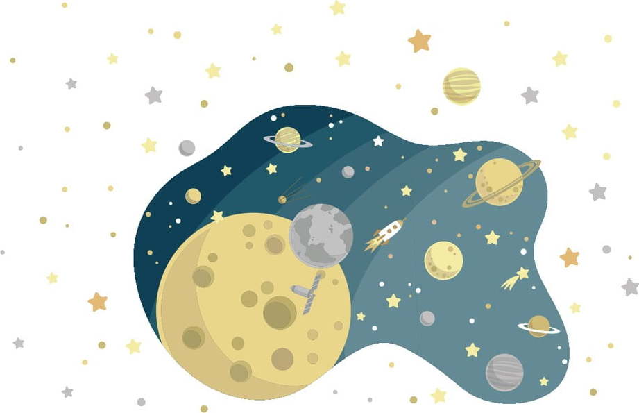 Dětská nástěnná samolepka Ambiance The Starry Galaxy