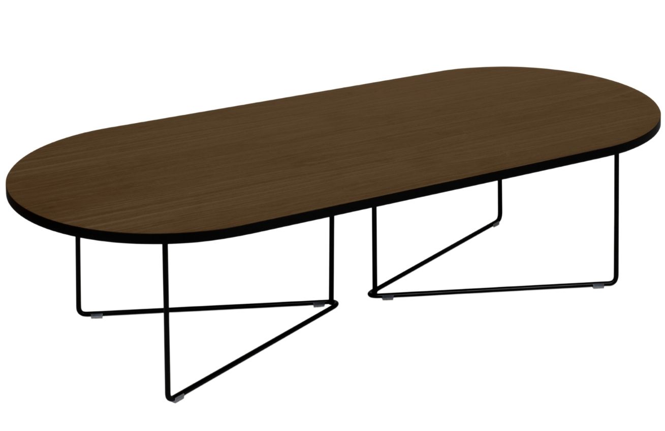 Ořechový konferenční stolek TEMAHOME Oval 136 x 60 cm Temahome