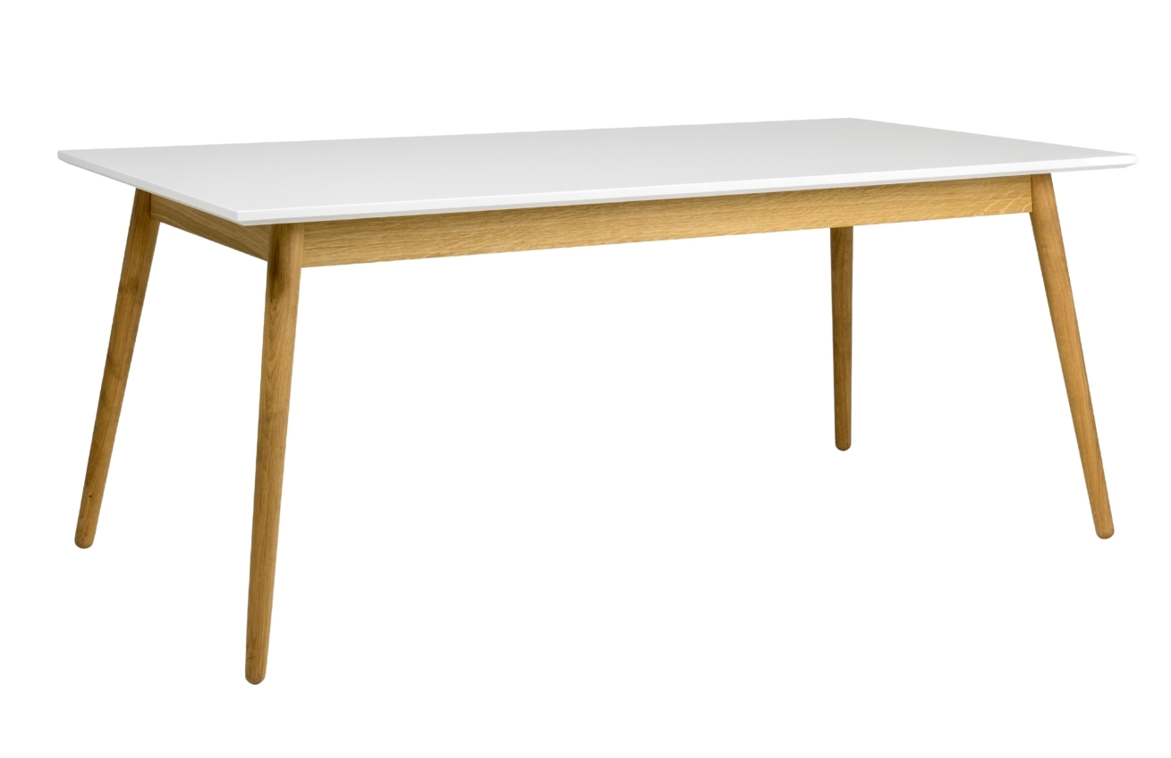 Matně bílý lakovaný jídelní stůl Tenzo Dot 180 x 90 cm Tenzo