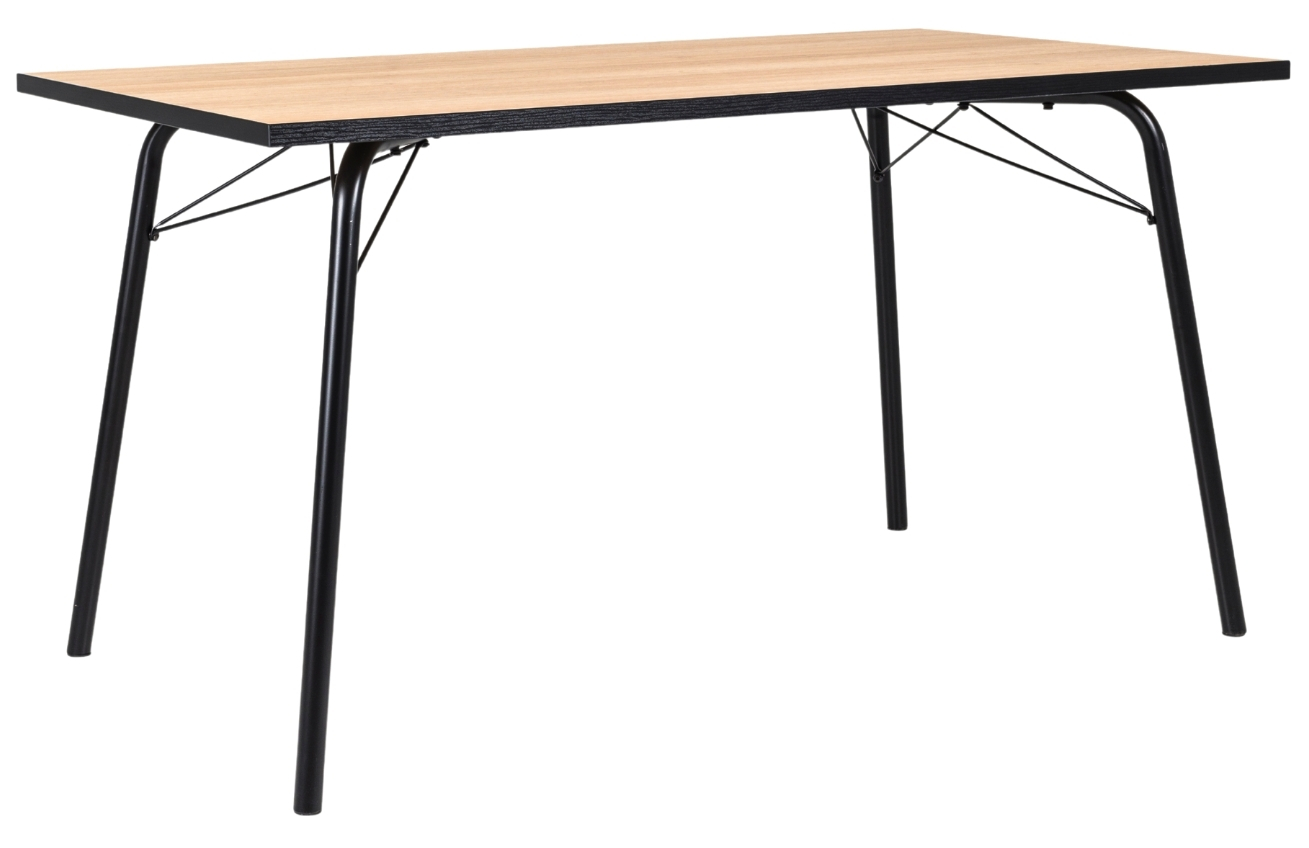 Dubový jídelní stůl Tenzo Flow 140 x 80 cm s kovovou podnoží Tenzo