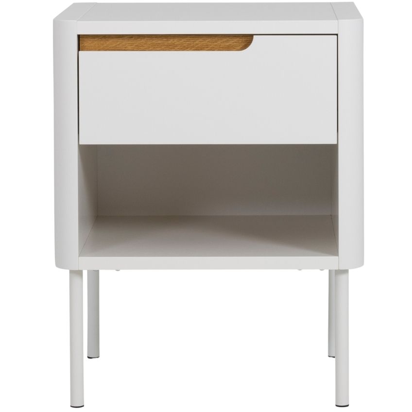 Matně bílý lakovaný noční stolek Tenzo Switch 45 x 39 cm Tenzo