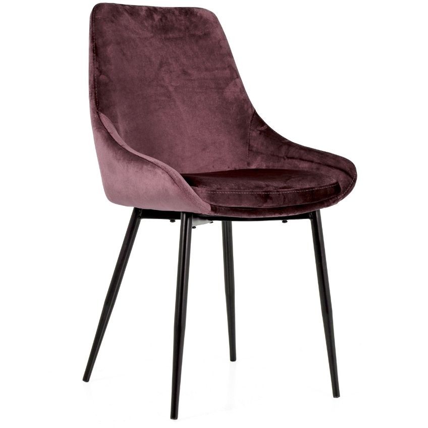 Růžová sametová jídelní židle Tenzo Lex Tenzo