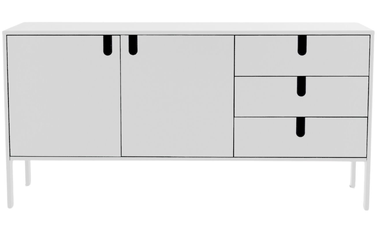 Matně bílá lakovaná komoda Tenzo Uno 171 x 46 cm Tenzo