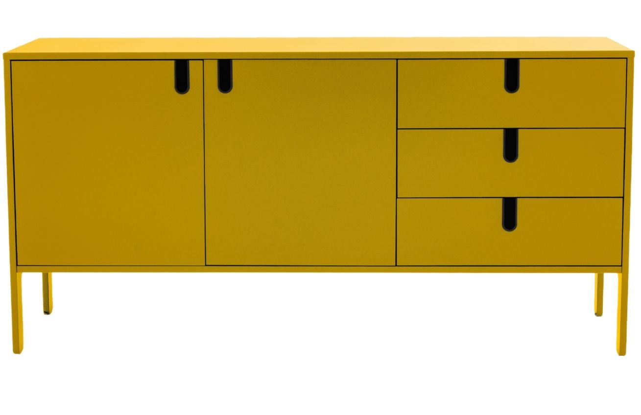 Matně hořčicově žlutá lakovaná komoda Tenzo Uno 171 x 46 cm Tenzo