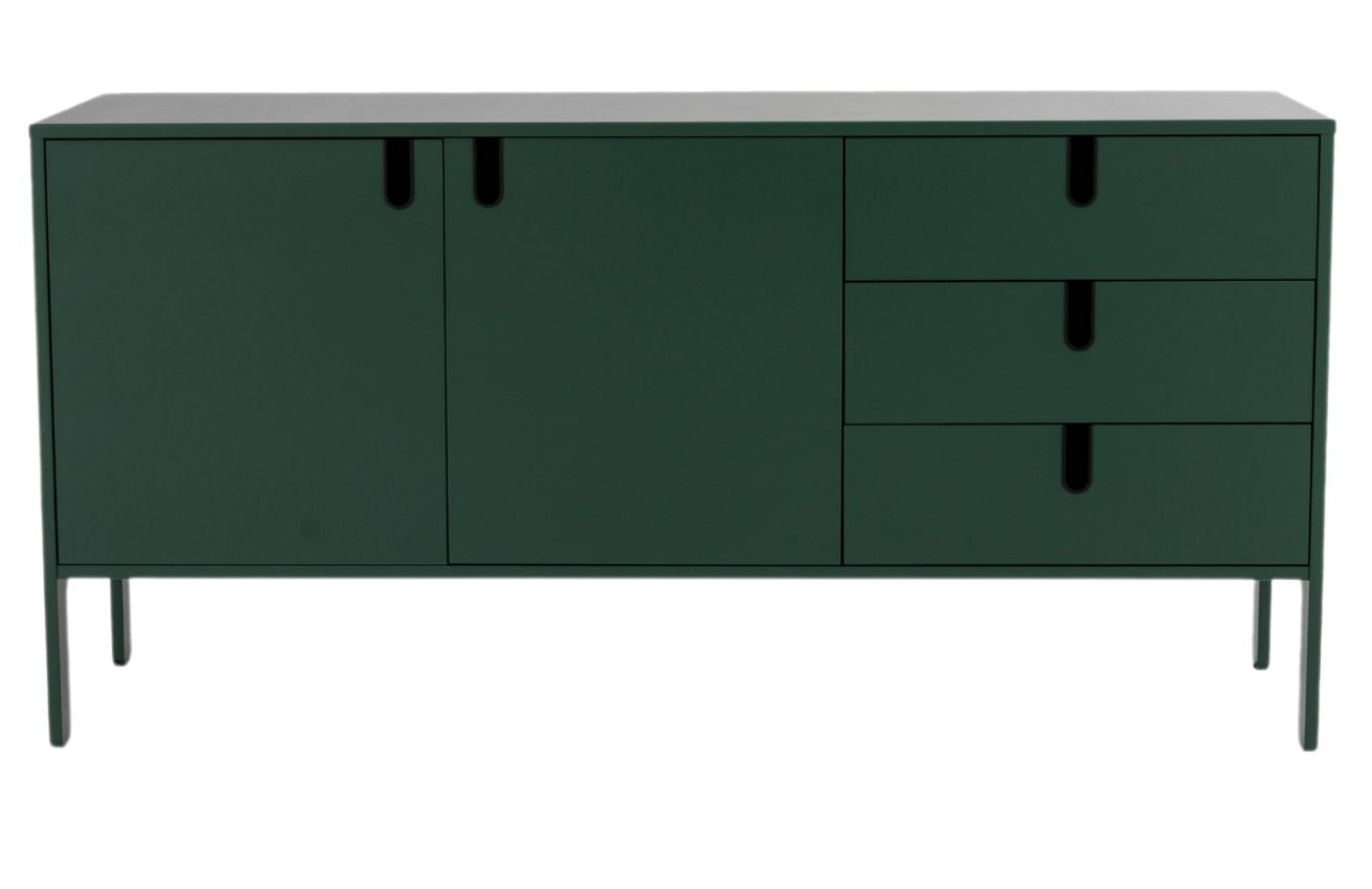 Matně zelená lakovaná komoda Tenzo Uno 171 x 46 cm Tenzo