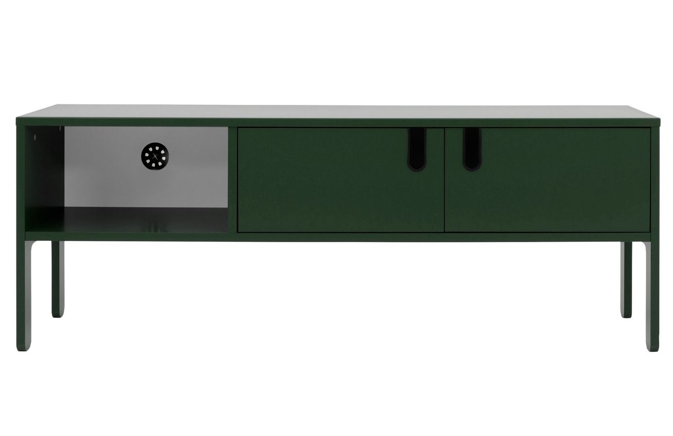 Matně zelený lakovaný TV stolek Tenzo Uno 137 x 40 cm Tenzo