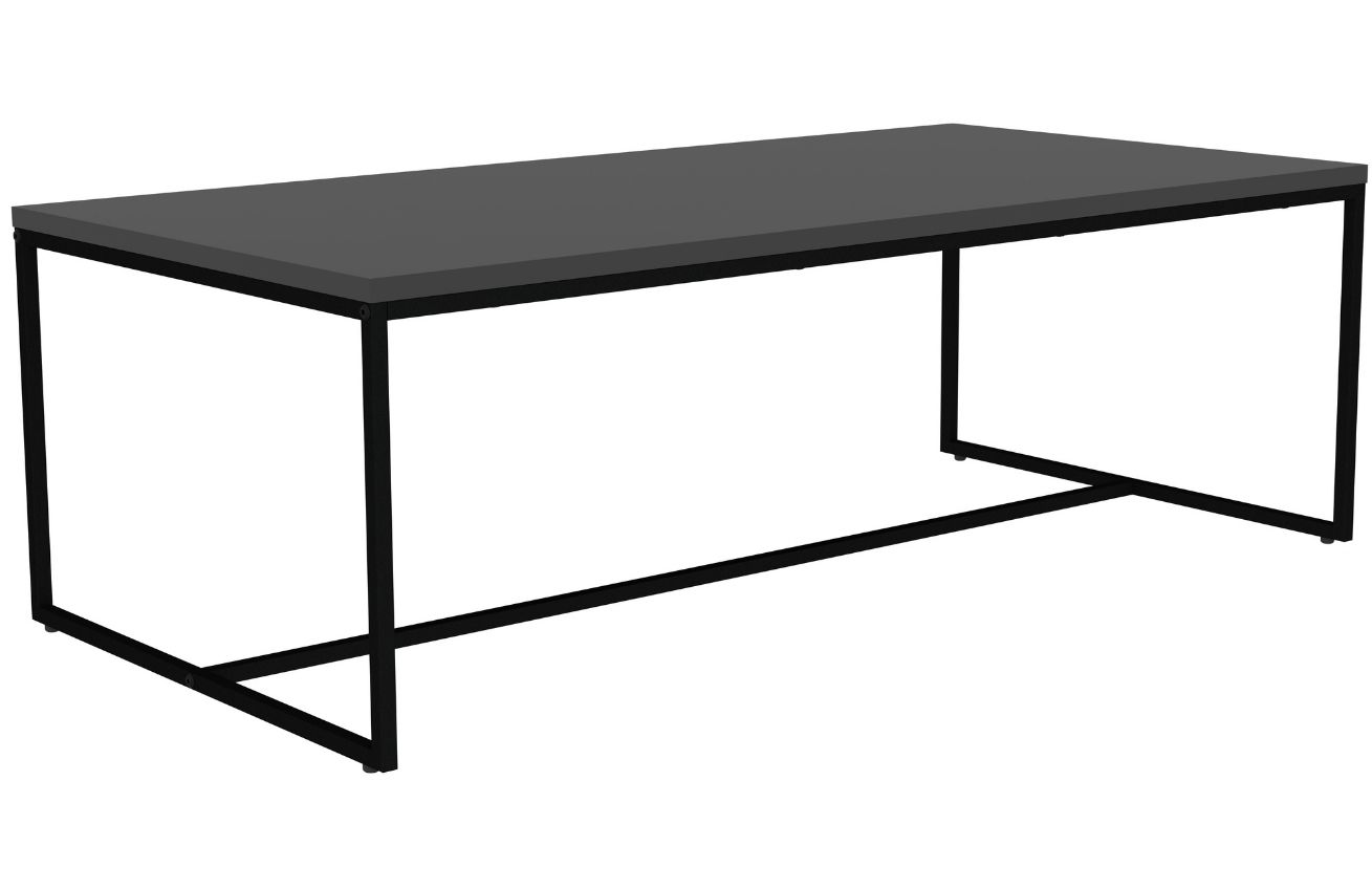 Matně černý lakovaný konferenční stolek Tenzo Lipp 120 x 60 cm Tenzo