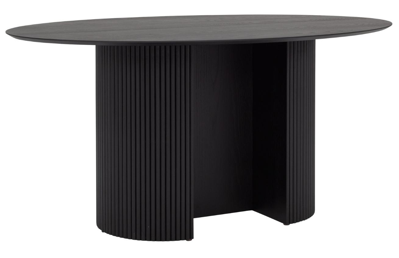 Černý jasanový oválný jídelní stůl Tenzo Rod 160 x 110 cm Tenzo