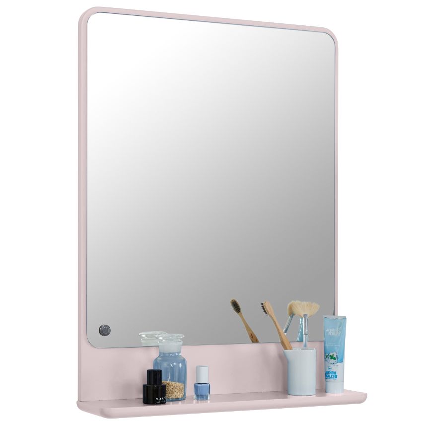 Růžové lakované koupelnové zrcadlo Tom Tailor Color Bath 70 x 52 cm Tom Tailor