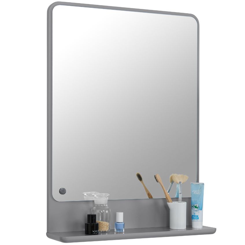 Šedé lakované koupelnové zrcadlo Tom Tailor Color Bath 70 x 52 cm Tom Tailor