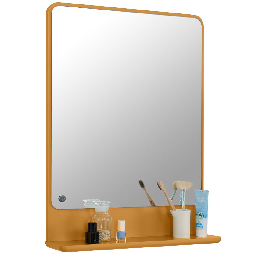 Hořčicově žluté lakované koupelnové zrcadlo Tom Tailor Color Bath 70 x 52 cm Tom Tailor