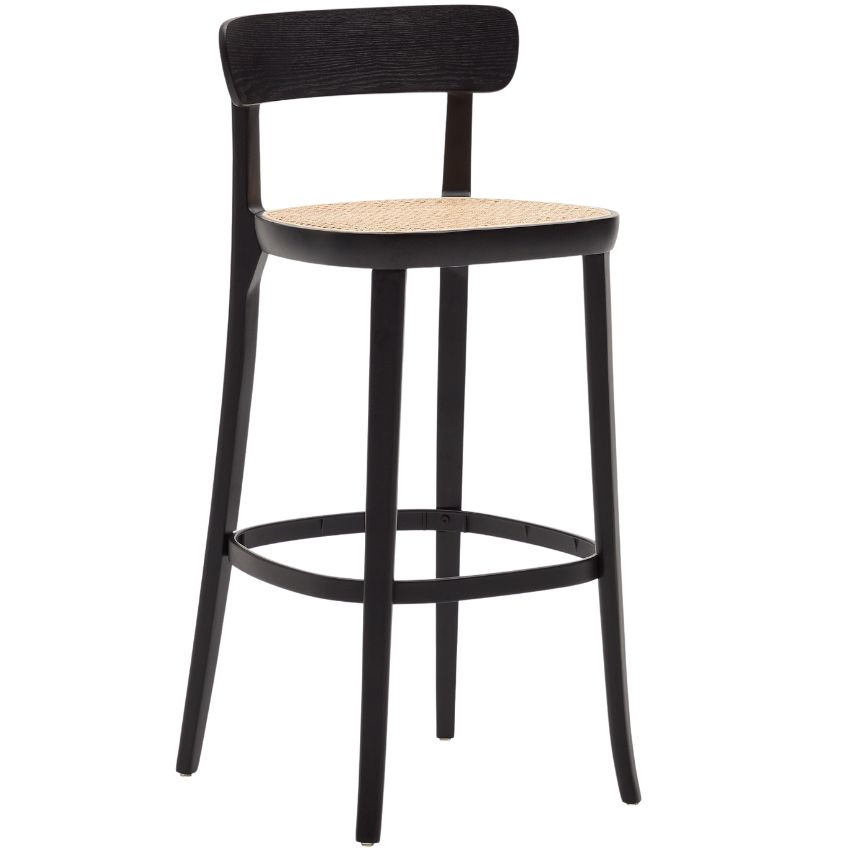Černá jasanová barová židle Kave Home Romane 75 cm Kave Home