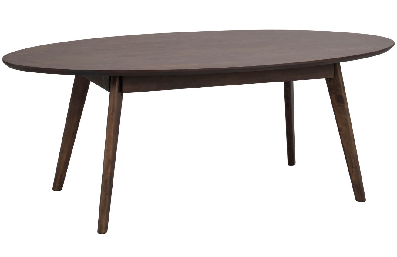 Tmavě hnědý jasanový konferenční stolek ROWICO YUMI 130 x 65 cm Rowico
