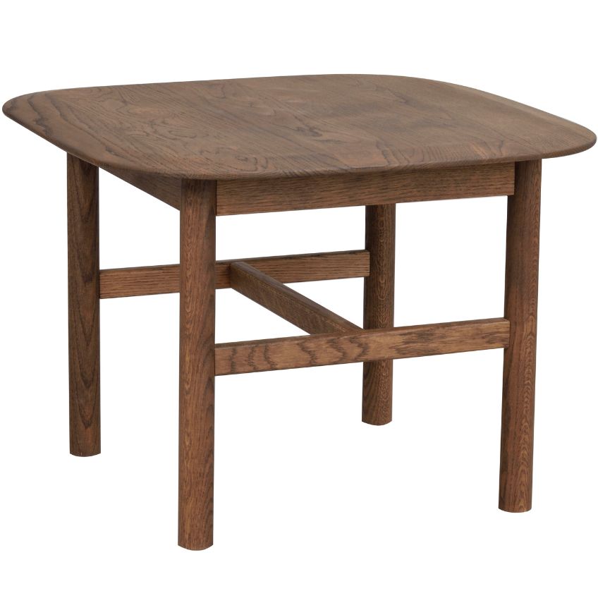 Tmavě hnědý dubový konferenční stolek ROWICO HAMMOND 62 x 62 cm Rowico