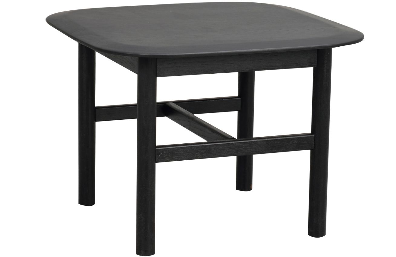 Černý dubový konferenční stolek ROWICO HAMMOND 62 x 62 cm Rowico