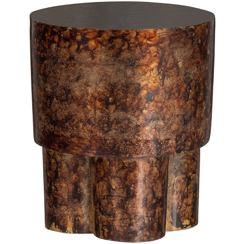 Hoorns Hnědý kovový odkládací stolek Arion 36 cm Hoorns