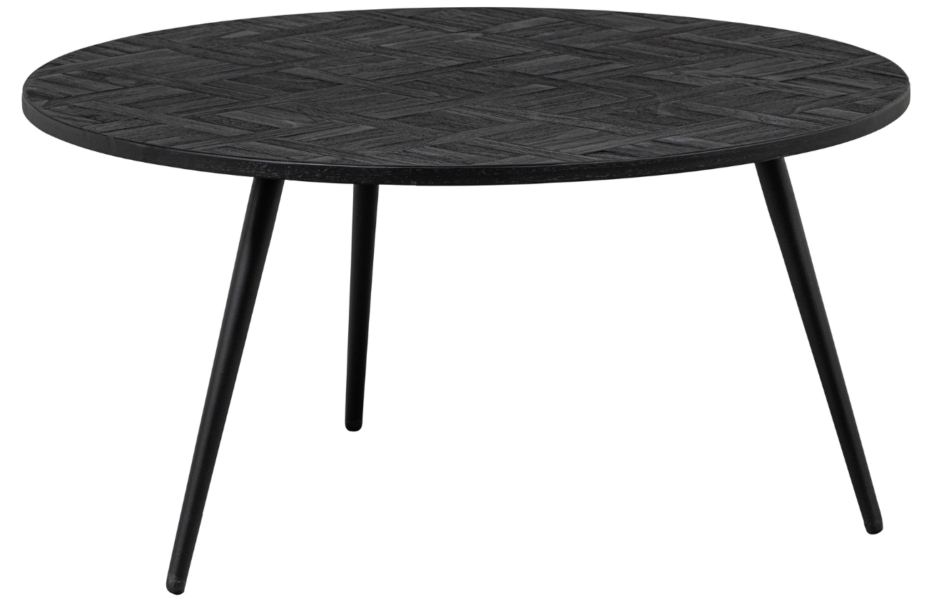 Hoorns Černý teakový konferenční stolek Lean 74 cm Hoorns