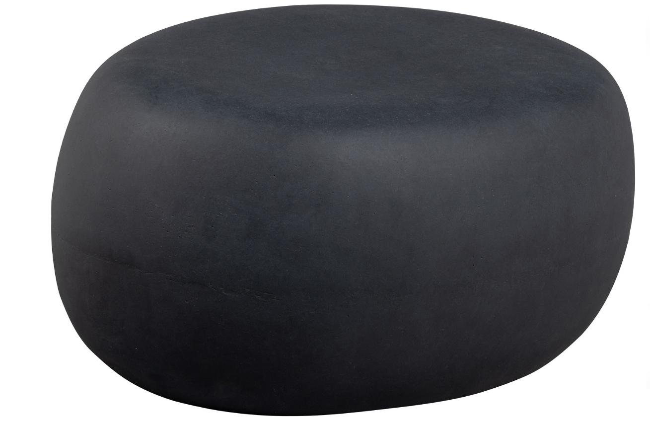 Hoorns Černý betonový konferenční stolek Peblo 65 x 49 cm Hoorns