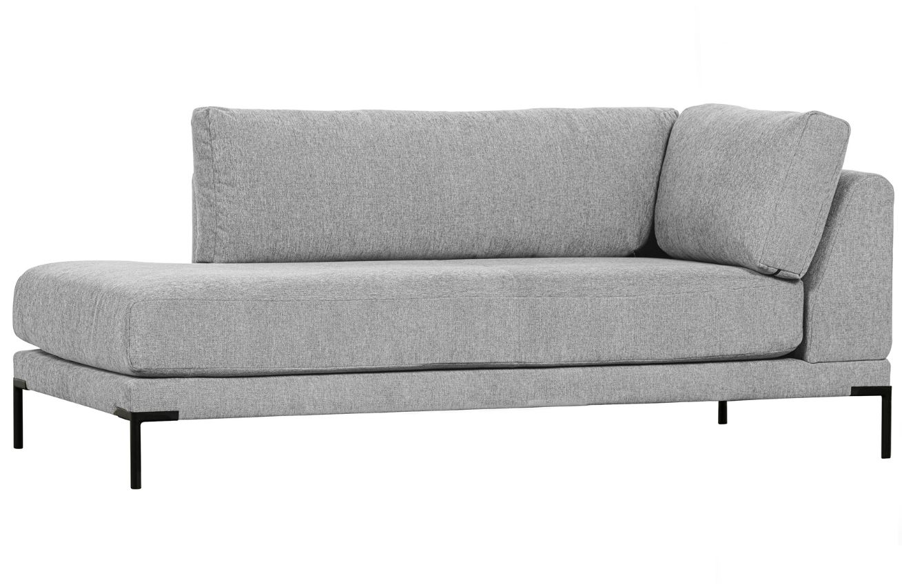 Hoorns Světle šedá látková lenoška Coulee 200 cm