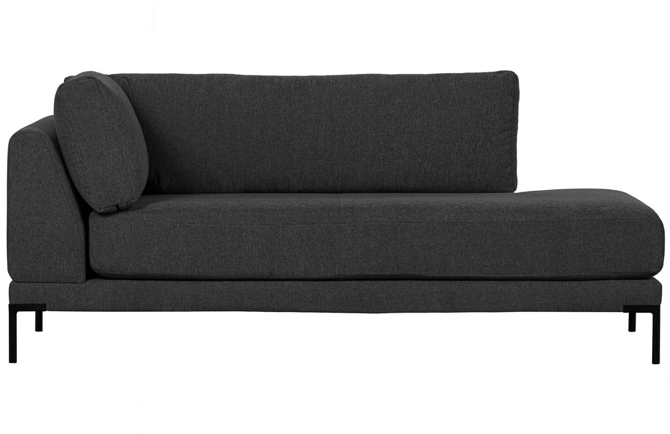 Hoorns Tmavě šedá látková lenoška Coulee 200 cm