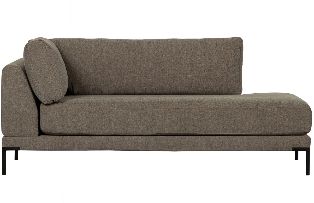 Hoorns Šedo hnědá látková lenoška Coulee 200 cm