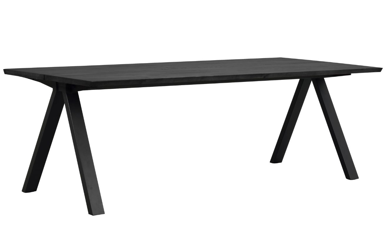 Černý dubový jídelní stůl ROWICO CARRADALE 220 x 100 cm Rowico