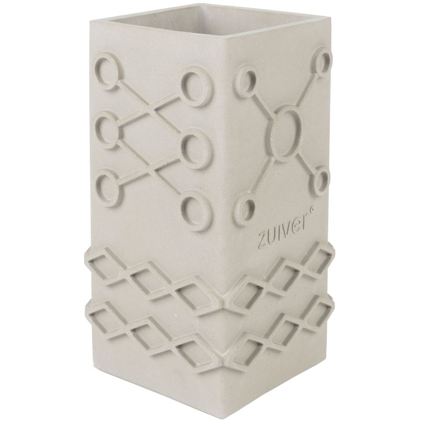 Šedá betonová váza ZUIVER GRAPHIC 25 cm Zuiver