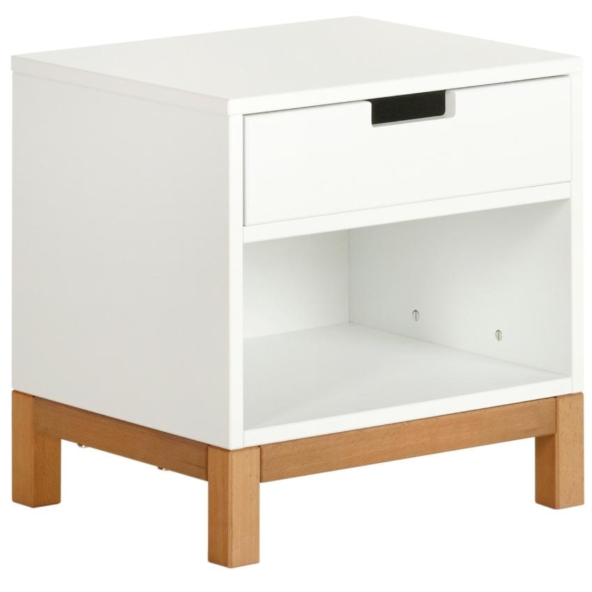 Bílý lakovaný noční stolek Quax Indigo 43 x 43 cm Quax