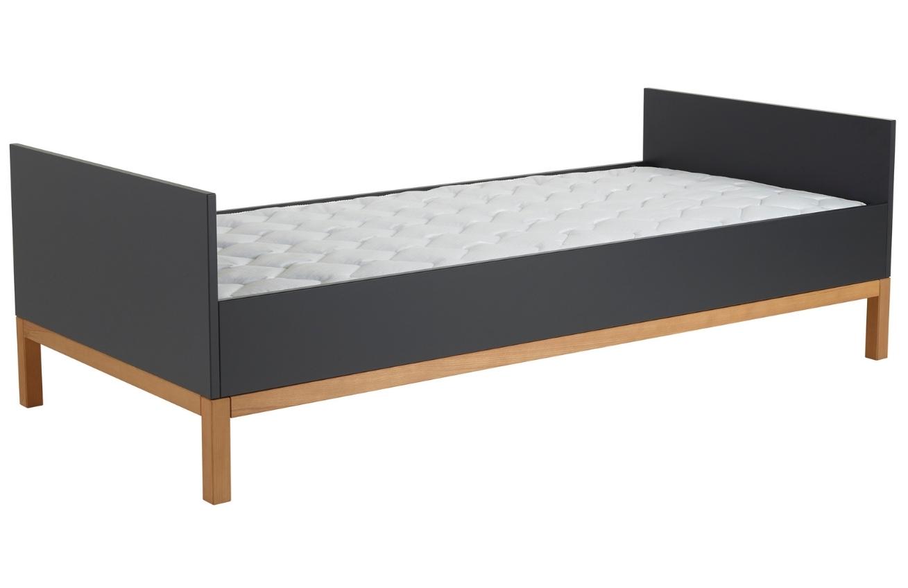 Antracitově šedá dětská postel Quax Indigo 90 x 200 cm Quax