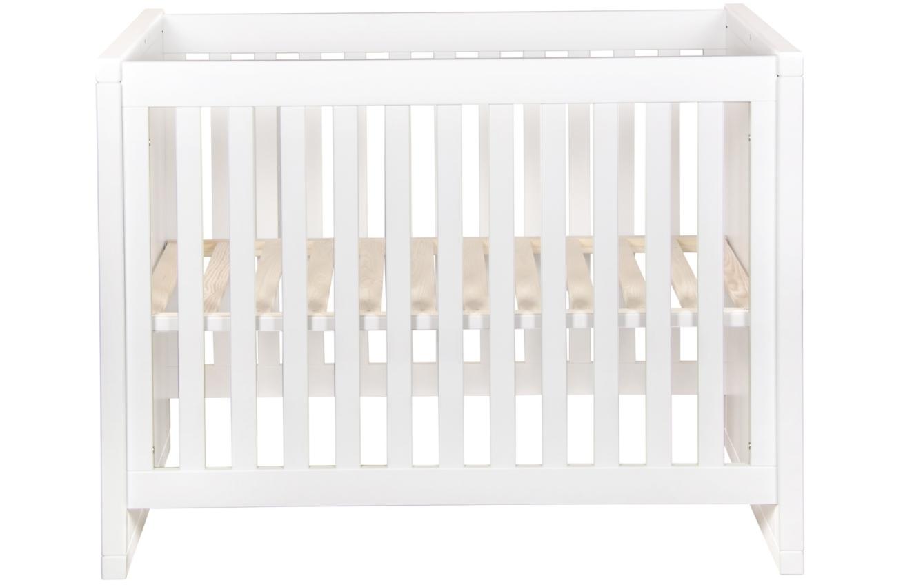 Bíle lakovaná dětská postýlka Quax Stripes 120 x 90 cm Quax