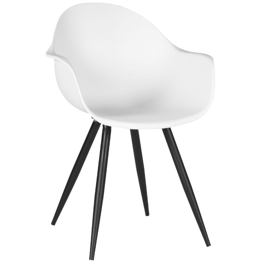 Bílá plastová jídelní židle LABEL51 Luca Label51