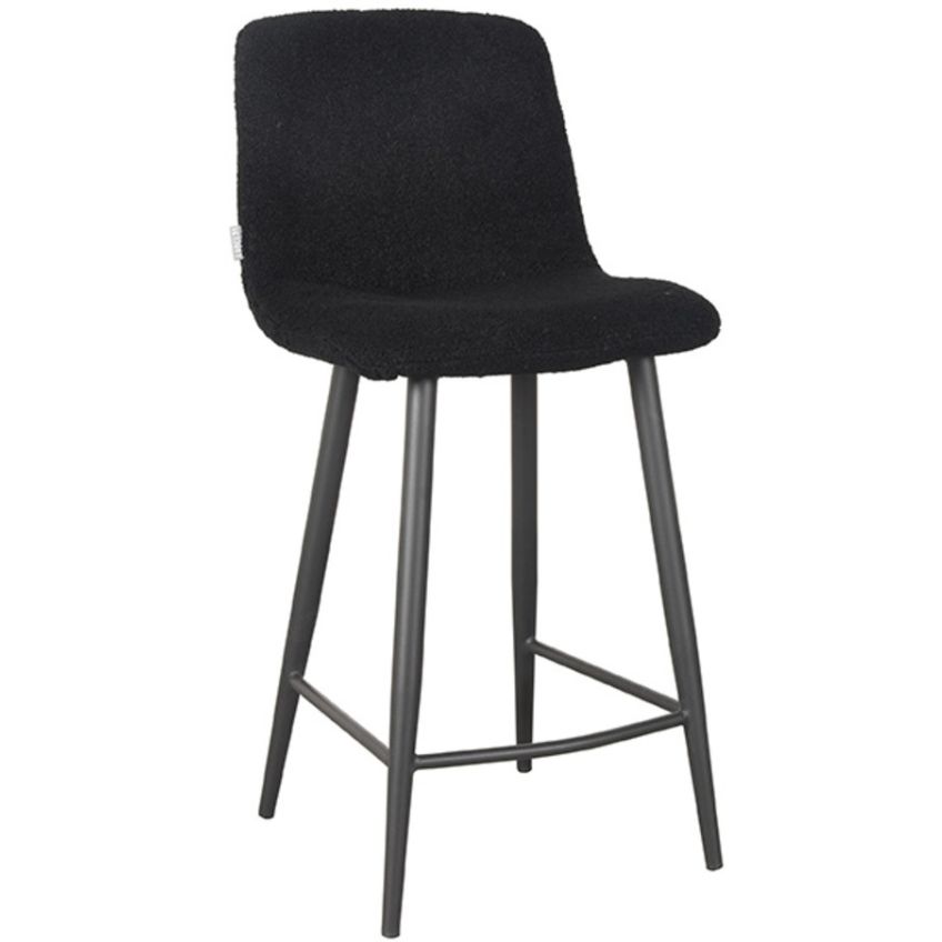 Černá látková barová židle LABEL51 Jep 65 cm Label51