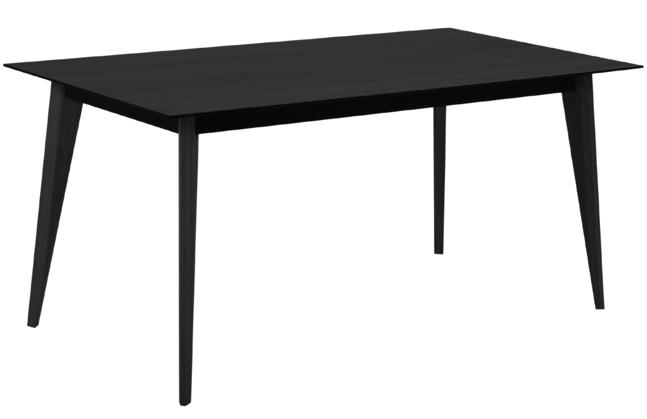 Černý dubový rozkládací jídelní stůl MICADONI GRAN 120/180 x 80 cm Micadoni