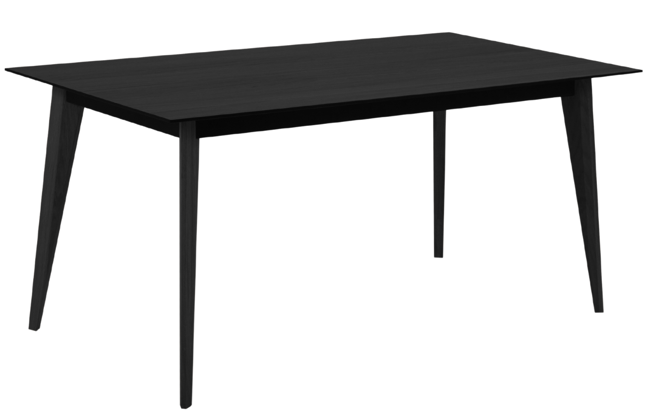 Černý dubový rozkládací jídelní stůl MICADONI GRAN 160/220 x 90 cm Micadoni