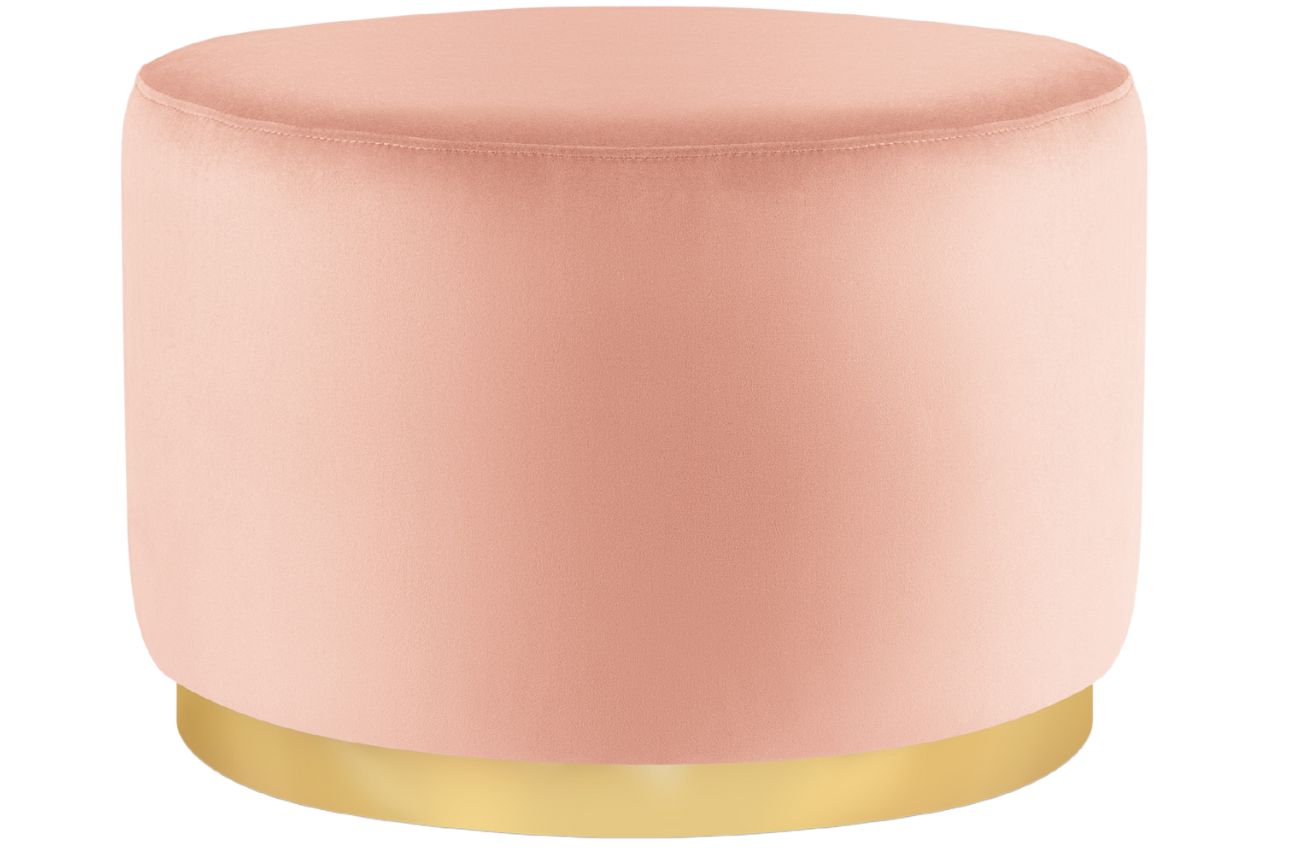 Růžový sametový puf MICADONI Goct 62 cm Micadoni