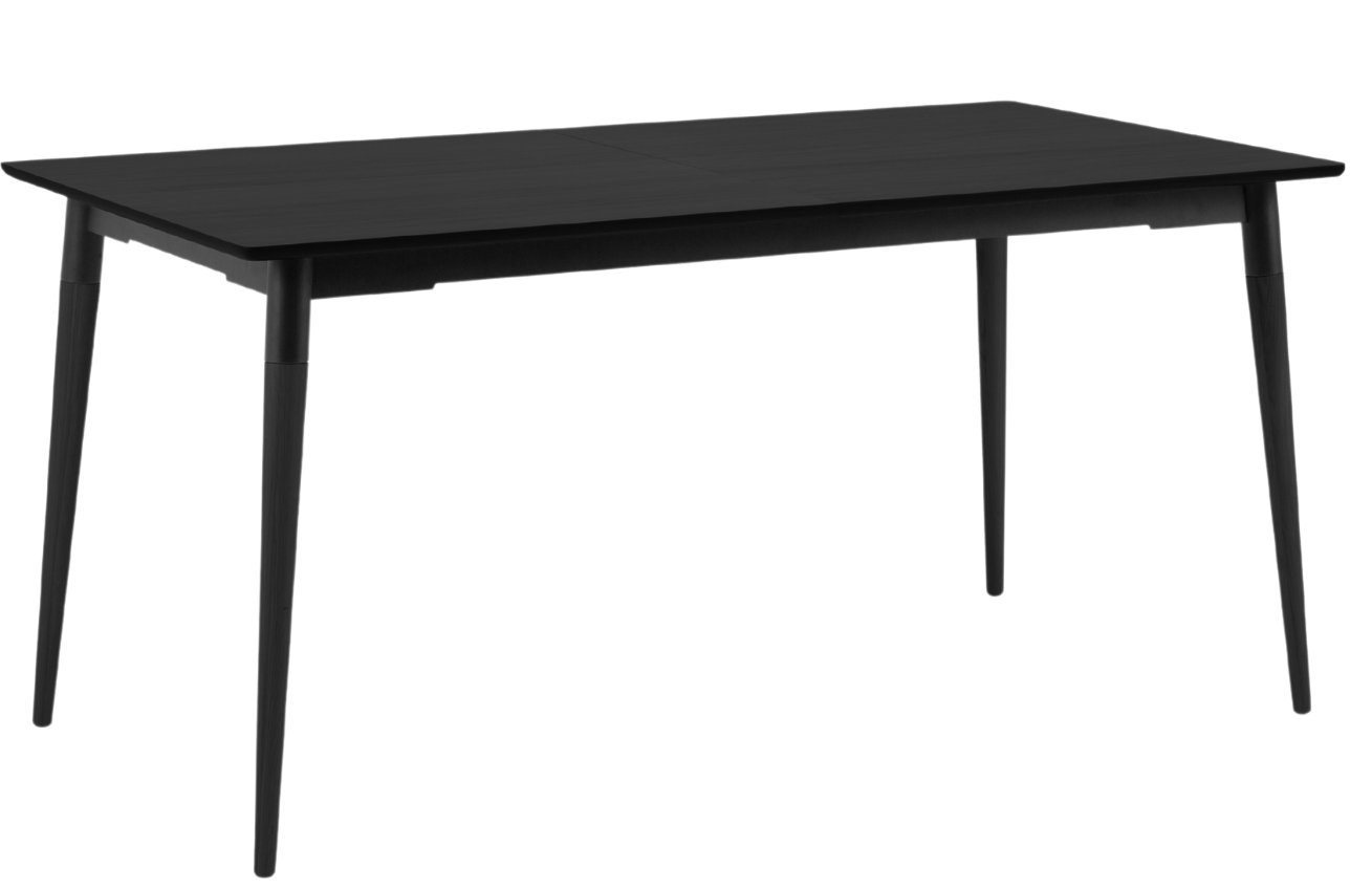 Černý dubový rozkládací jídelní stůl MICADONI SALAR 120/180 x 80 cm Micadoni