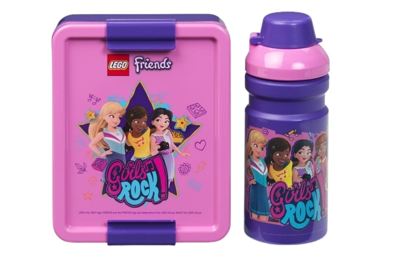 Růžový svačinový set LEGO® FRIENDS Girls Rock Lego®