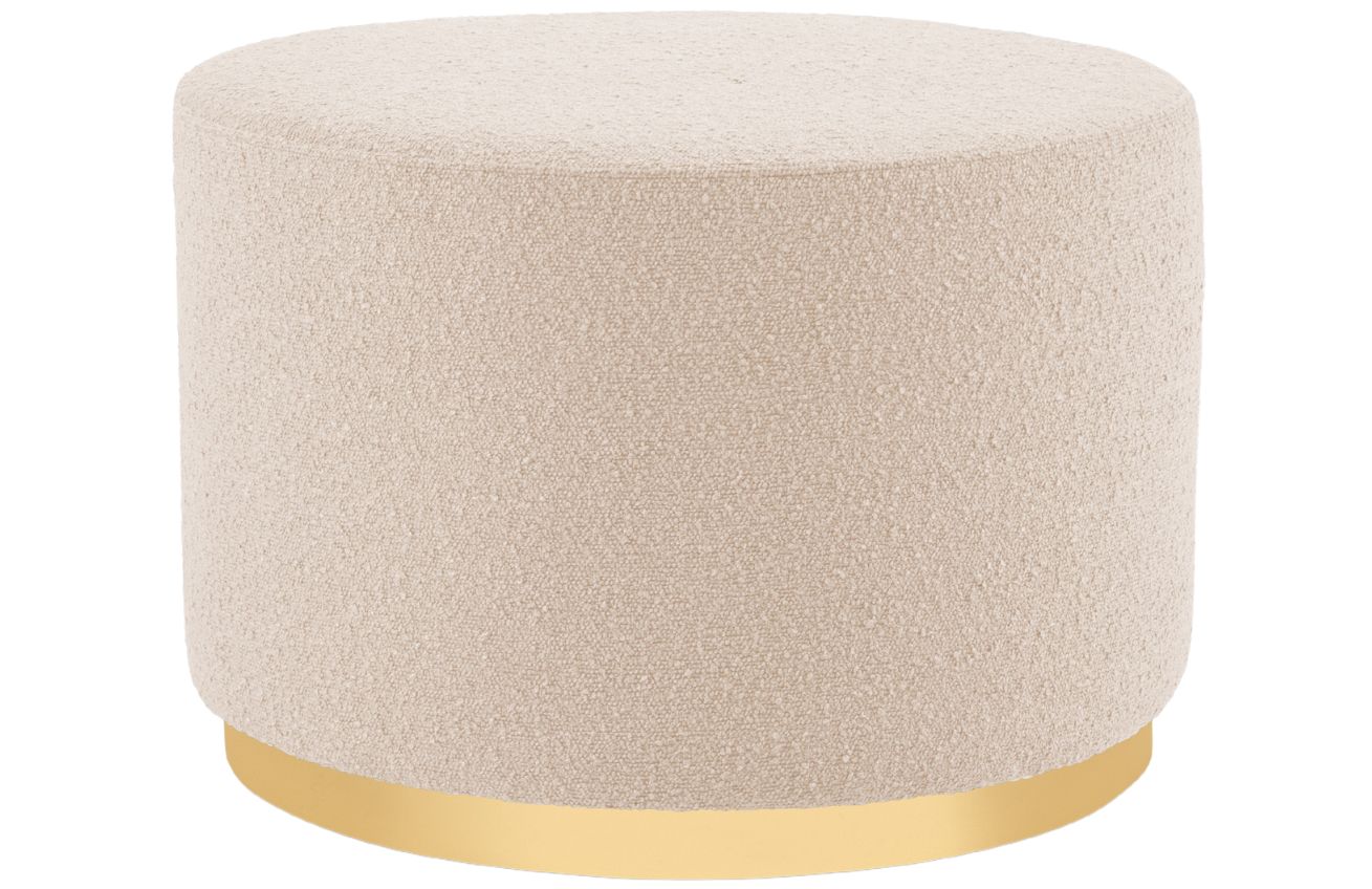 Béžový látkový puf MICADONI Goct 62 cm Micadoni