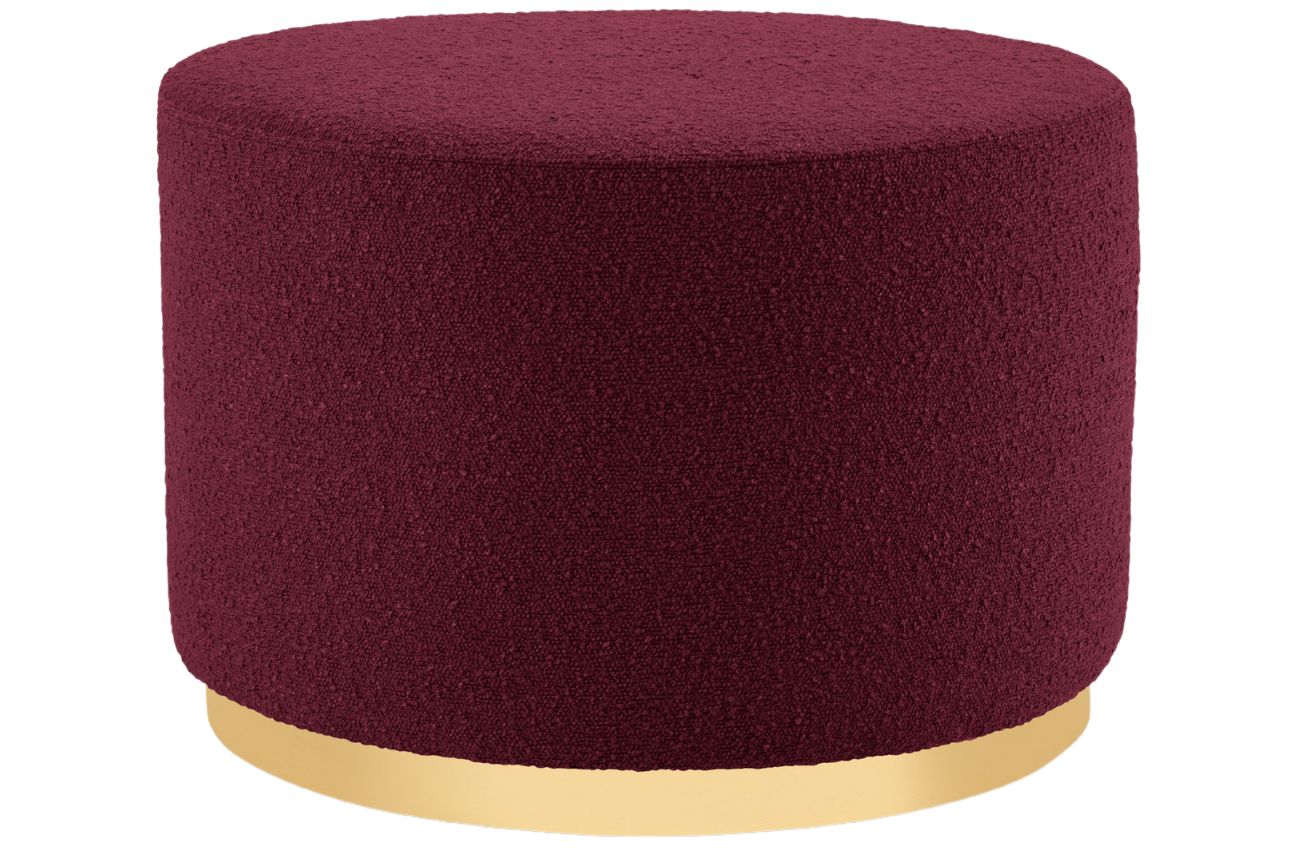 Vínově červený látkový puf MICADONI Goct 62 cm Micadoni