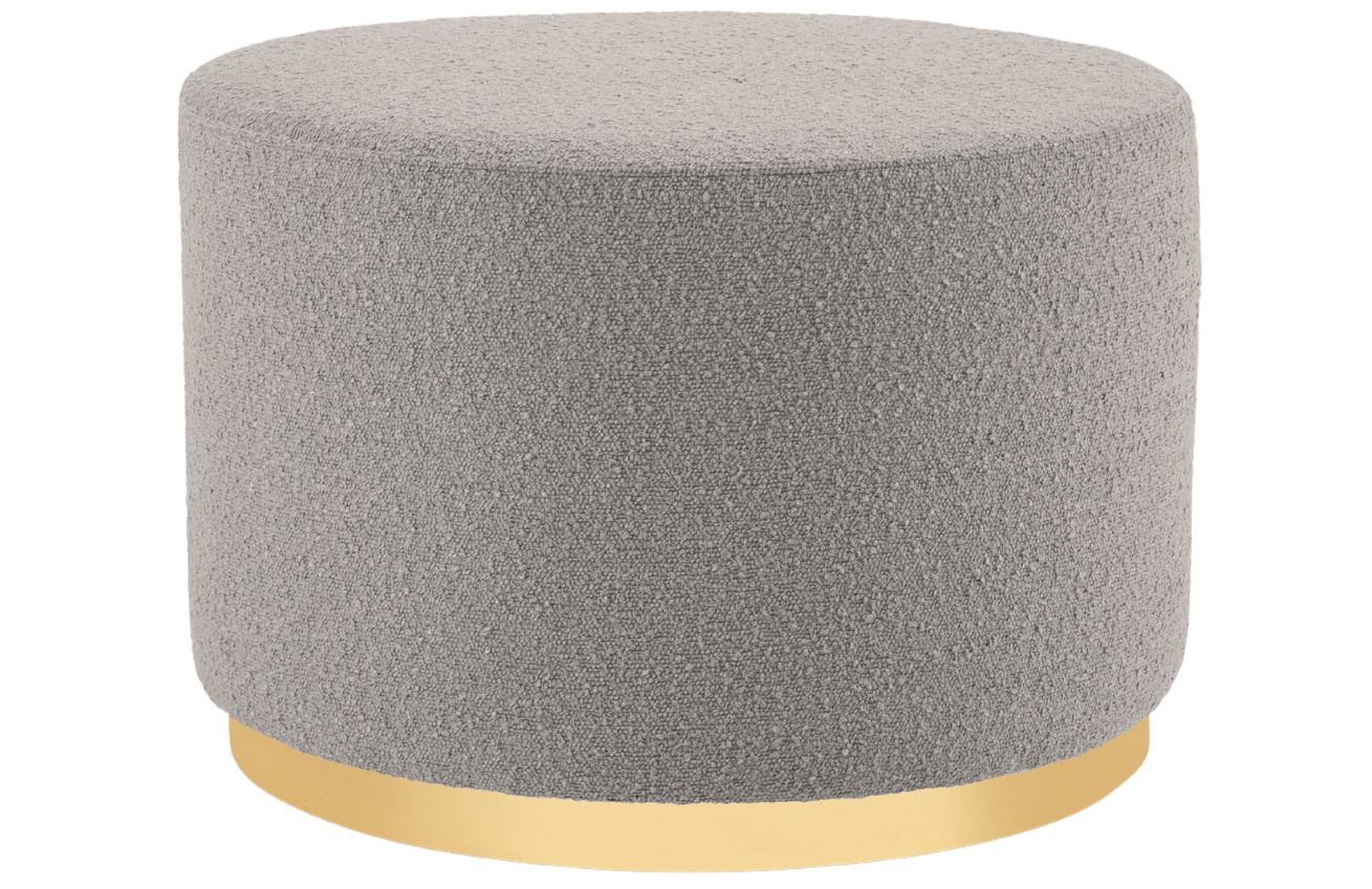 Šedý látkový puf MICADONI Goct 62 cm Micadoni